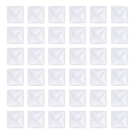 HAUTOCO 44pcs 25mm Square Glass Dome Cabochons 1 Inch Non-calibrated Flat Back Clear Glass Cabochon Tiles for Photo Pendant Craft Jewelry Making