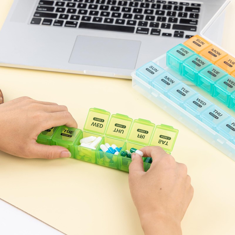 Large Monthly Pill Box Organiser 4 Week, Pill Boxes 1