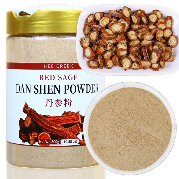 Hee Creek 100% Pure Dan Shen Powder 300g/10.58oz Salvia Miltiorrhiza