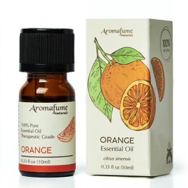 AROMAFUME Orange Essential Oil - 100% Natural, Therapeutic Grade Essential Oils - Pure, Uplifting Aromatherapy Oil for Home Diffusers, and Natural Cleaner Use - Gifts for Her - 10ml