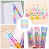 Coollooda Stackable Pencils (Set of 6) Funny Stackable Elementary School