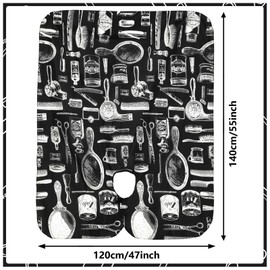 FEBSNOW Professional Hair Cutting Cape, 2 Pcs Hairdressing Barber Salon with Closure Snap for Styling Coloring Hair Cutting Cape Accessories（Print Design）