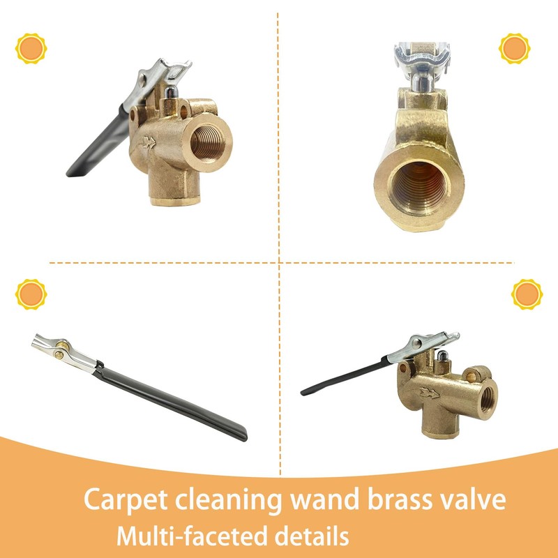 1/4" Carpet Cleaning Wand Angle Valve，Brass Angled Flow Control Valve