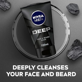 NIVEA- Jabón limpiador profundo para rostro y barba Nivea Men, 100 ml (3,3 onzas) (paquete de 2)