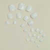 White Glitter False Toenails - 24PCS Press on Nails -