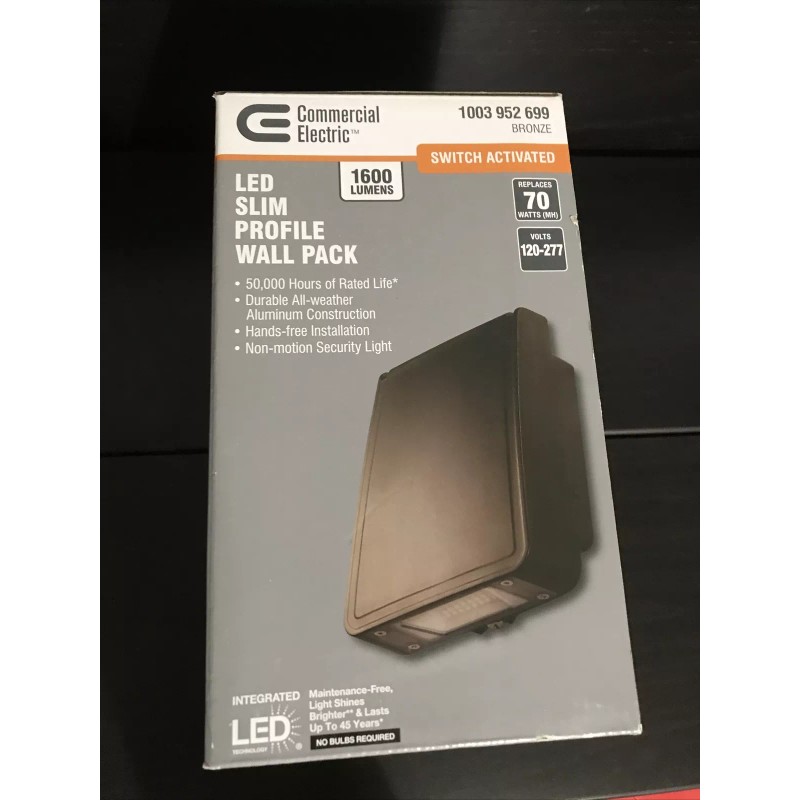Commercial Electric Bright 15-Watt Integrated LED Wall Pack with 1600
