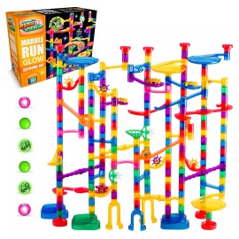 Marble Genius Marble Glow Run Race Track Set - 300 pcs, Glow in The Dark, STE...