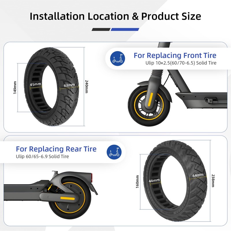 ulip 60/65-6.9 Full Tyre Scooter Rear Wheels 60/70-6.5 Full Tyre