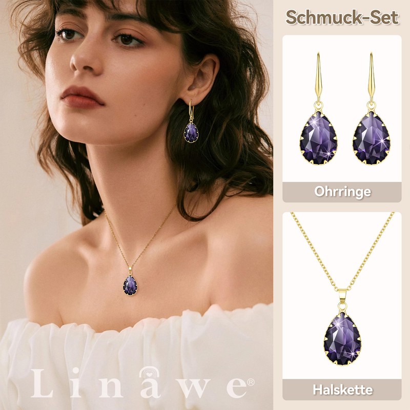 Linawe Jewellery Set, Bridal Jewellery, Wedding Jewellery, Women's Earrings Hanging