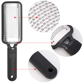 Foot Scrubber Foot Files Callus Remover Black Heel Grater Dead Skin Remover Stainless Steel Heel Scraper for Cracked Heels