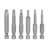 sourcing map 6Pcs Square Head Screwdriver Bits SQ1, SQ2, SQ2.7,