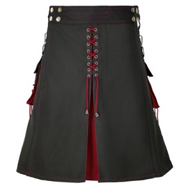 Usthirit - Kilt para hombre, estilo escocés, tradicional, moderno, para hombre, Z3711rd, XXXXX-Large