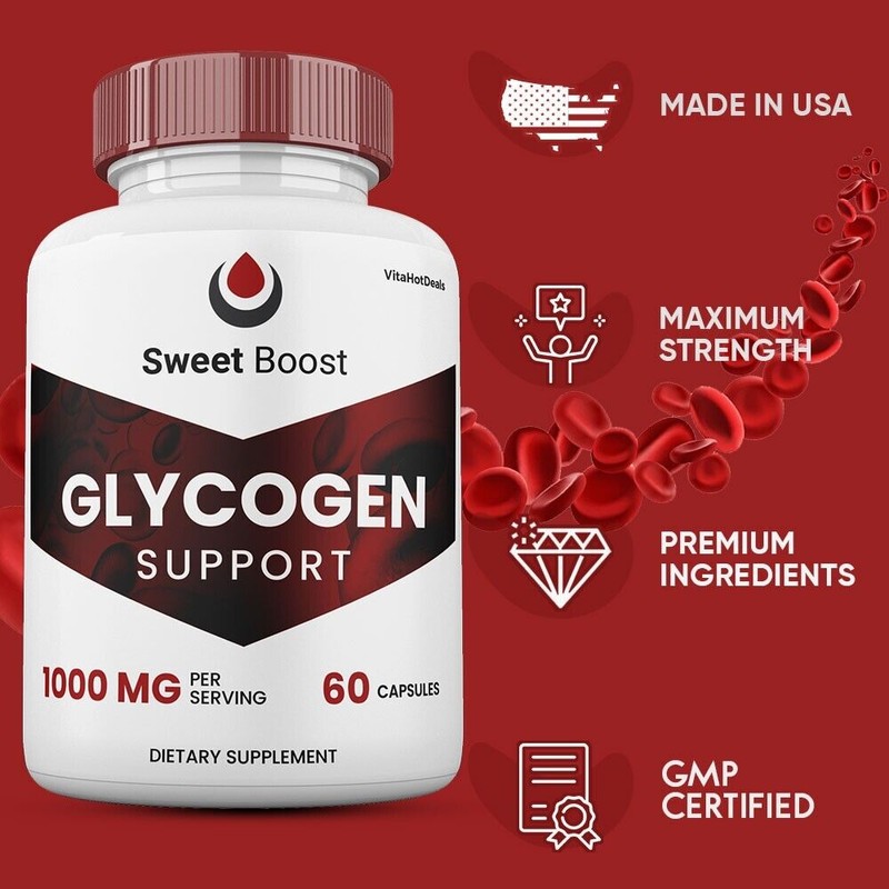 Sweet Boost Glycogen Support Capsules, Max Strength , SweetBoost Pills