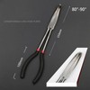 11-Inch Long Nose Pliers – Bent Handle Tool with 5
