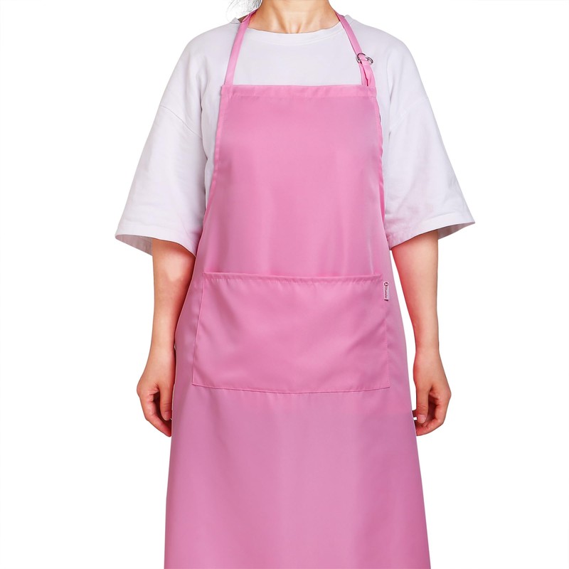Zihuatailer Pink Aprons for Women with Pockets | Lightweight and