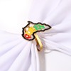6PCS African Napkin Rings Juneteenth Napkin Rings Set Enamel Africa