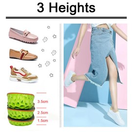1 pair of height increase insole, breathable and shock-absorbing increase shoe insoles, height increase shoes insole M (EU 38-40), 1.5 cm