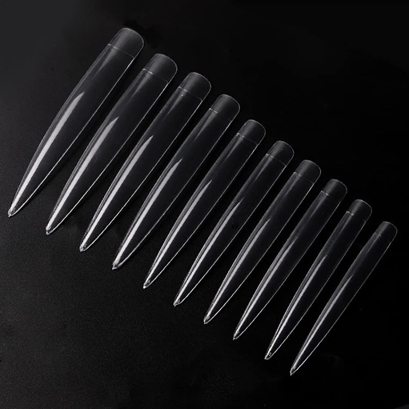 Mwoot Pack of 120 Extra Long False Nail Tips, Sharp