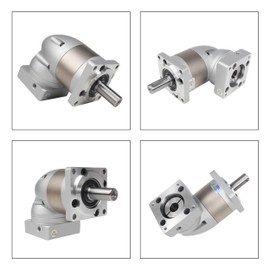 CNCTOPBAOS Nema23 Stepper Motor Right Angle Planetary Gearbox Speed Reducer Ratio 3:1,3000rpm/7000rpm 16.5Nm Low Backlash 10 arc-min 90 Degree Gearboxes for 57mm Motor with Input Shaft 8mm Output 14mm