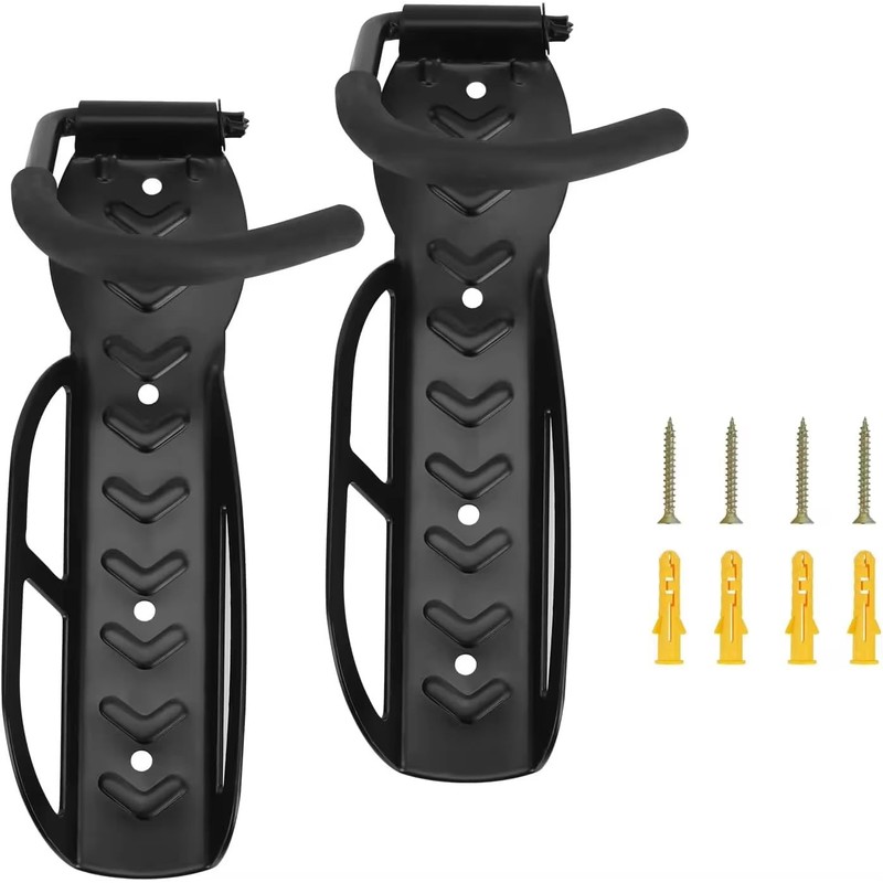 Vertical Bike Wall Mount Hanger, Heavy-Duty Steel, 30kg Capacity, Black