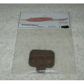 Unbranded Craft - Wooden Embellishment - Basket Ball and Hoop - New in Package