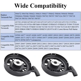 TopHomer Recoil Starter Compatible with Tecumseh,Toro Lawn Mower Pull Starter Assembly