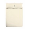 Plain Dyed Cotton Percal Cream 200TC Flat Sheet 240 x