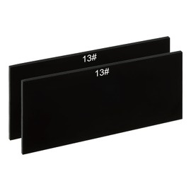 PATIKIL 2pcs 13 Glass 108x90mm Welding Lens Shade Hardened Glass Black Darkening Filter Plate Cover Replacement for Welding Helmet Hood