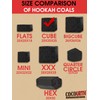 CocoUrth 100% Natural Hookah Coconut Shell Charcoal Cube 25x25x25mm 72