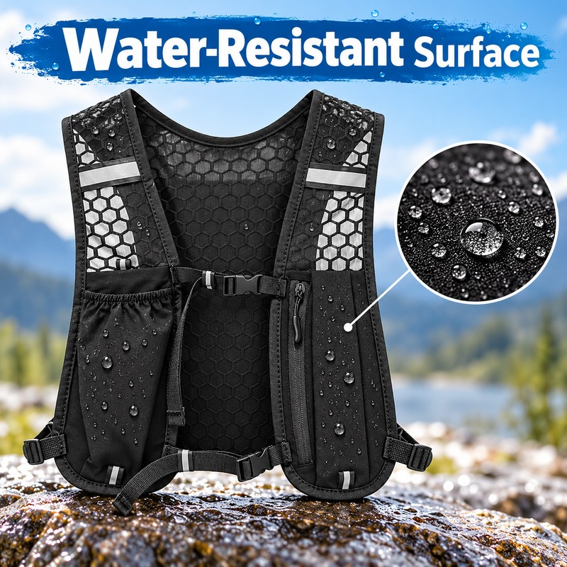 Running Hydration Vest for Outdoor Training – Water-Resistant Breathable Polyester