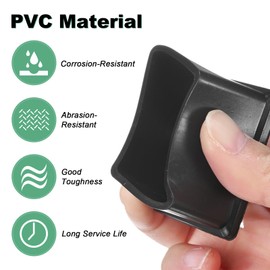 M METERXITY 8-Pack Rectangle Chair Leg Caps, 1 x 1.5" (25 x 38mm) PVC Chair Leg Floor Protectors for Chairs/Table/Bed, Furniture Feet Covers Cups Non-Slip End Tips