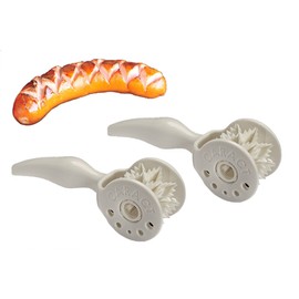 Caract BBQ Slicing Accessory for Grilling and Frying Sausages, White