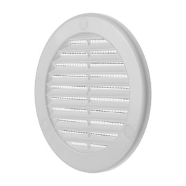 Vent Systems 4'' Inch White Soffit Vent Cover - Pack of 10 - Round Air Vent Louver - Grille Cover - Built-in Insect Screen - HVAC Vents for Bathroom, Home Office, Kitchen