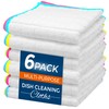 Towelogy® Pack of 6 Microfibre Dishcloths Large 30x30cm Lint-Free Kitchen