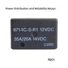 4pcs Relay 871-1C-S-R1 12VDC 5Pins 35/20A Power Relay, High-Performance Micro