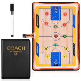 flintronic Basketball Tactical Board, Basketball Tactical Board, Foldable Trainer Folder, Basketball Tactical Folder, Basketball Coach Board with Magnets, Foldable Tactical Board Basketball with