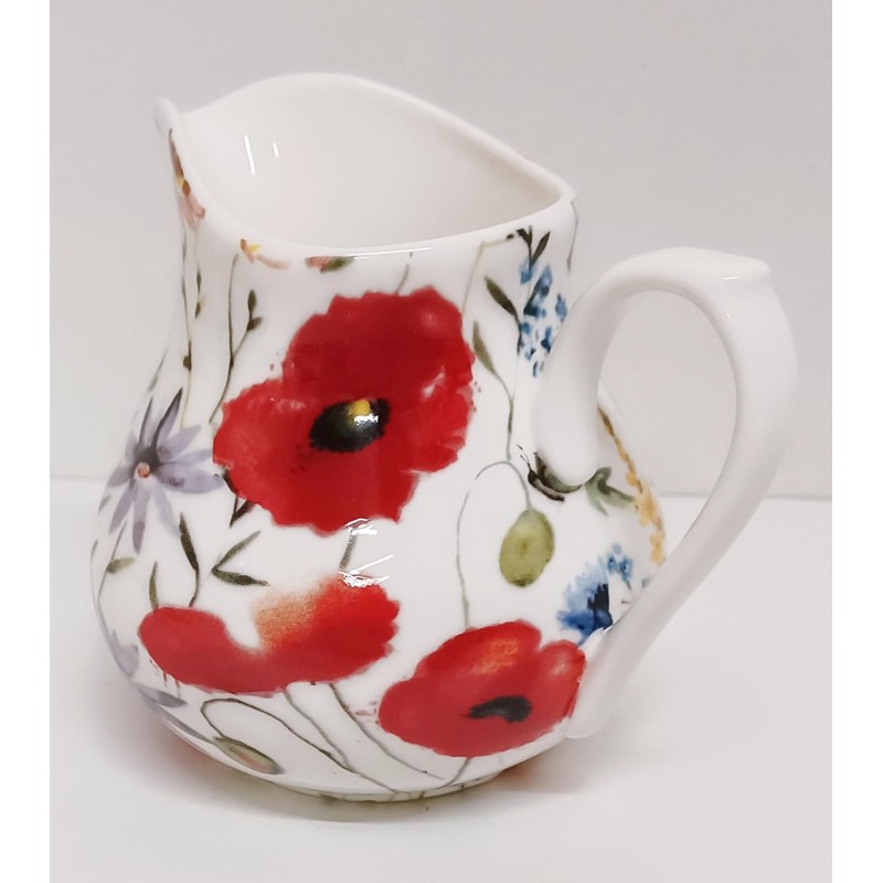 Wildflowers Meadow Cream/Milk Jug and Sugar Bowl Fine Bone China