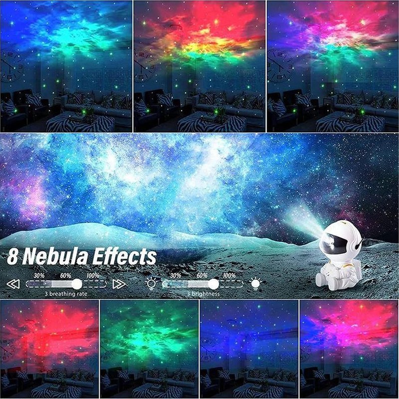 INDOTEAM Astronaut Galaxy Projector Night Light - Nebula Star Projector