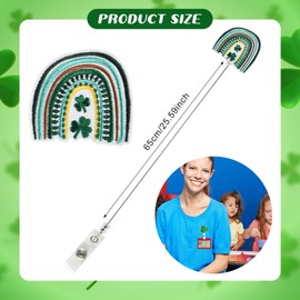 Bouiexye 8 Pack St.Patrick's Day Felt Retractable Badge Reels Nurse Badge Reel Accessories for Work Nurses Doctors ID Badges Name Cards Health Hospital Office Worker Gifts(Modern Style)