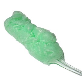 CHNLML Mesh Soft Puff Body Soft Brush Long Handle Shower Bath Sponge Seniors Elderly Disabled Patients Pregnant Arthritis Sufferers Ladies Grandparents (Pink)