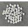 UKAS 100 x Quality Silver Metal beads for Fly Tying