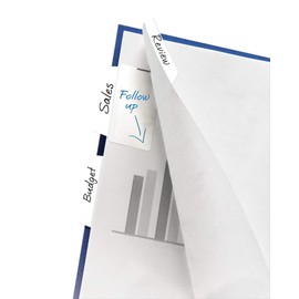 AVERY Ultra Tabs, Multi-Use Index Tabs, 2" X 1.5", 2-Side Writable, White, 48 Repositionable Tabs (74781)