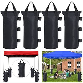 4Pack Large Gazebo Weights Sand Bags Tent Sandbags Industrial Grade 600D Heavy Duty Double-Stitched Sand Weight Bags Gazebo Leg Weights Bags Parasol Weights Bag for Any Pop Up Tents Canopy Umbrella