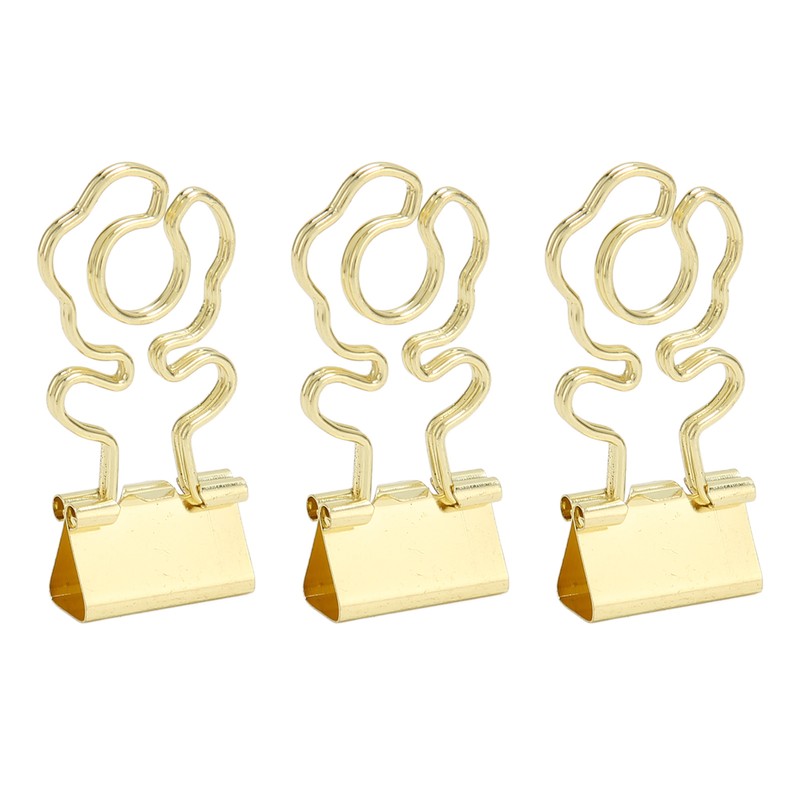 100 Pcs Mini Binder Clips Flower Shape Strong Clamping Force