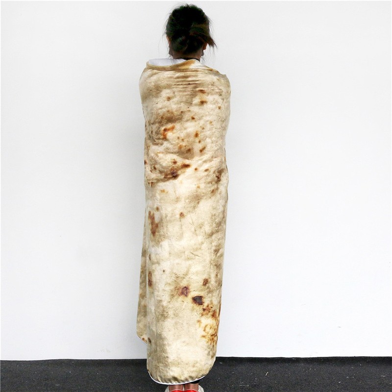 Burritos Tortilla Blanket Giant Round Beach Blanket Soft Comfortable Novelty