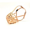 Beige Genuine Leather Dog Muzzle for Bordeaux, Bullmastiff and other