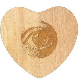 'Eye Sketch' Wooden Heart Shaped Chopping/Cutting Board (WB00084405)