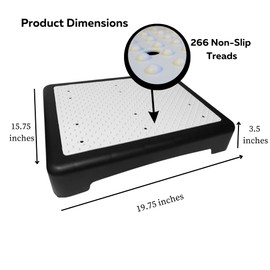 Evelots Mobility Step Stool -Set of 2 Heavy Duty Bedside Step Stool- Non-Slip Outdoor Indoor Portable Step Platform to Assist Seniors for Stairs, Bed, Cars, Chair, Bathtub - Up to 425lbs Capacity