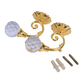 Yosoo Sujetadores para Cortinas de Cristal 2 Piezas, Ganchos Decorativos de Metal con Diseño Europeo para Atar Cortinas, Accesorios Elegantes para Sala de Estar, Dormitorio, 4 Colores Di