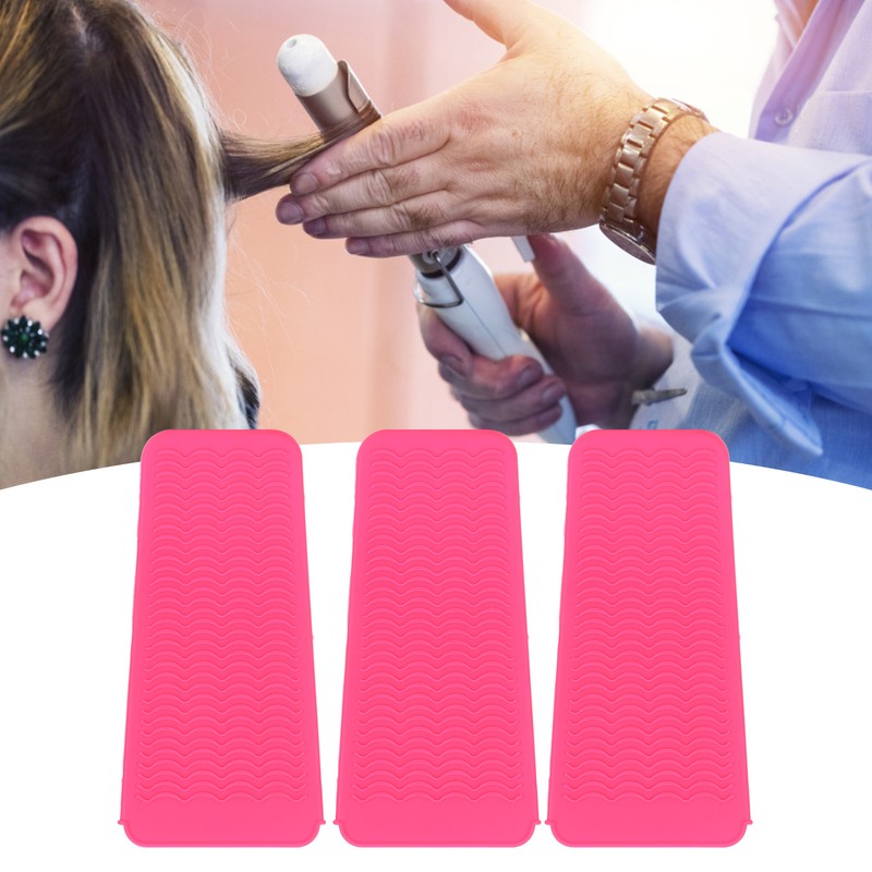 3Pcs Silicone Insulation Cover Heat Resistant Pouch for Hair Straightener
